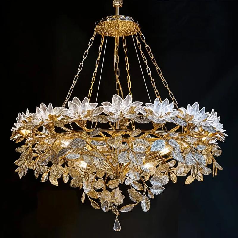 春日綻放 AI燈具設計中的花葉吊燈與勞防用品融合